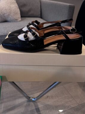 NWT Sezane Black Slingback Paula Heels
